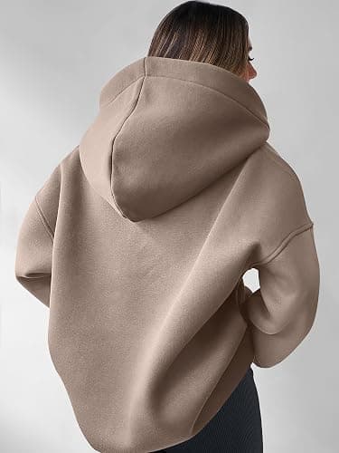 ANRABESS Womens Oversized Hoodies V Neck Sweatshirts Fleece Long Sleeve Pullover Y2K Clothes 2025 Fall Trendy Outfits thumbnail 6