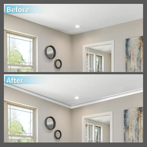 Art3d 10-Pack 47Ft White Ceiling Crown Molding Trim, High Impact Polystyrene Decorative Ceiling Moulding, Installed with Glue thumbnail 7