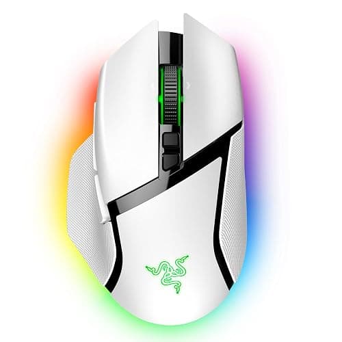Razer Basilisk V3 Pro Customizable Wireless Gaming Mouse: Fast Optical Switches Gen-3 - HyperScroll Tilt Wheel - Chroma RGB - 11 Programmable Buttons - Focus Pro 30K Optical Sensor - White - Image 1