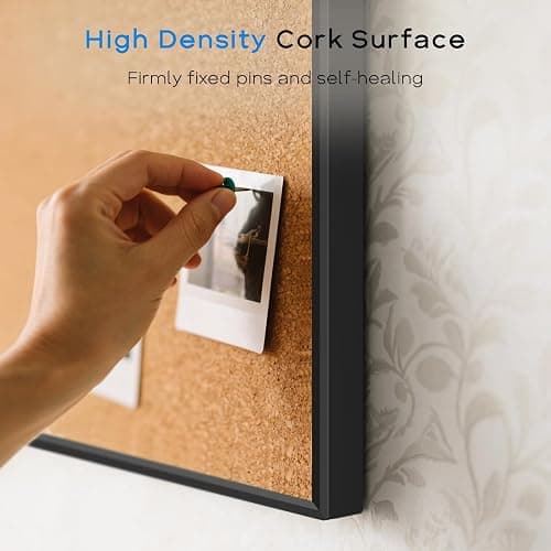 QUEENLINK White Board Cork Board Combo, 36'' x 24'', Magnetic Dry Erase Board and Pin Board for Wall, Black Aluminum Frame Bulletin Board for Home Office School with Accessories thumbnail 6