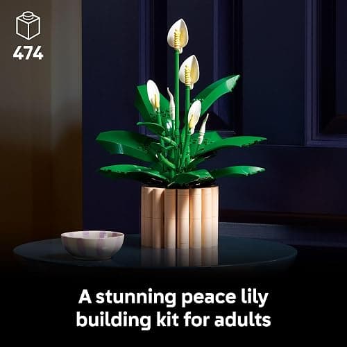 LEGO Botanicals Peace Lily Flower Building Set for Adults - Gifts for Birthdays - DIY Bedroom, Book Shelf & Office Decor for Women & Men, Ages 18+ - Artificial Flowers Crafting Kit - 11504 thumbnail 2