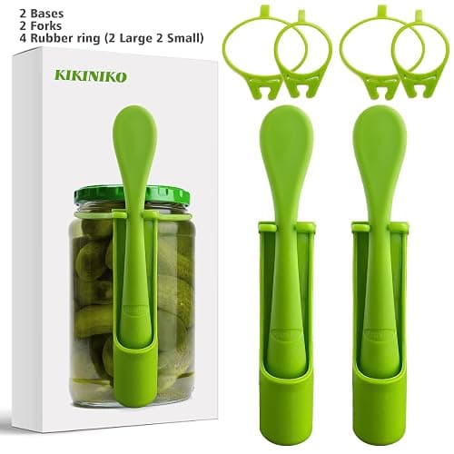 KIKINIKO Pickle Fork 2 Pack pickle grabber, olive fork pickle picker pickle gift kitchen gadgets pickle gifts pickle forks for the jar pickle holder thumbnail 3
