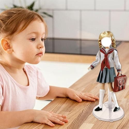 XJMWXHFC 10pc Adjustable Doll Display Holders, Clear Plastic Action Figure Stands, Transparent Support for 11-13 Inch Tall Dolls thumbnail 2