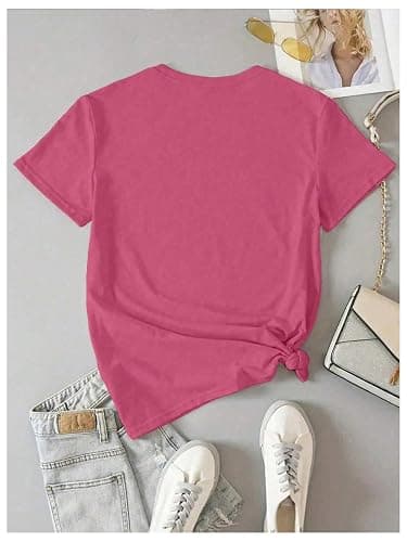 RoseSeek Women's Y2K Letter Graphic Tees Crew Neck Short Sleeve T Shirts Slogan Streetwear Tops thumbnail 2