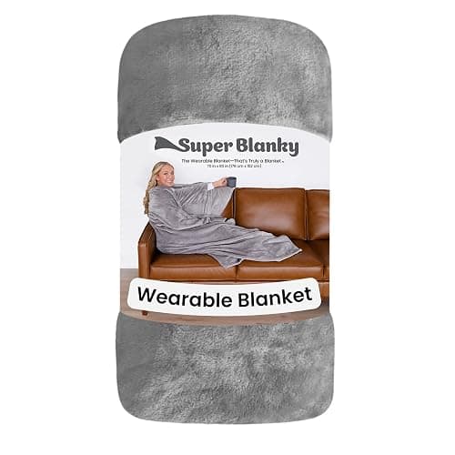 Super Blanky Wearable Blankets for Women, Adult Wearable Blanket Men, Mother's Day Gifts for Her, Wife Birthday Gift Ideas thumbnail 9