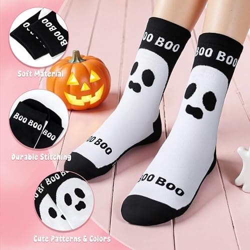 Boo Basket Stuffers for Women Halloween Gifts for Women Adults Teens Girls Kids Spooky Basket Stuffers Ideas for Woman Her Cute Halloween Care Package Gift Box Boo Themed Items Stuff Ghost Basket Kit thumbnail 5