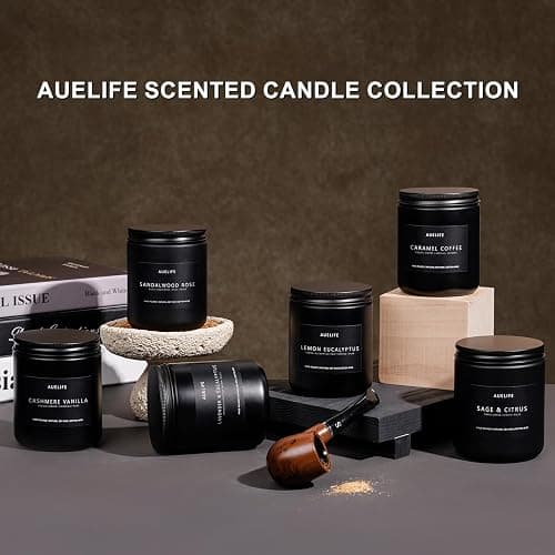 Scented Candles Set | Men Candle Set, Scented Candles for Home, Gifts for Men Aromatherapy Gift Set - 4 Pack Manly Gifts for Dad Fathers Day, Soy Candle of Leather/Smoke & Vanilla/Oak/Lavender thumbnail 6