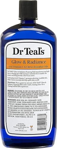 Dr Teal's Foaming Bath Combo Pack (68 fl oz Total), Moisturizing Shea Butter & Almond Oil, and Glow & Radiance with Vitamin C and Citrus Essential Oils thumbnail 5