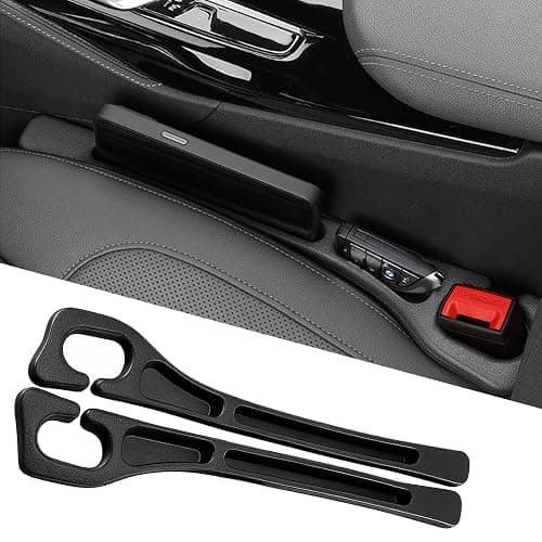 CGYISOL Car Seat Gap Filler 2-Pack, Universal Car Seat Gap Filler Organizer, Seat Gap Plug – Fills Gap Between Seat & Console (Black) - Image 1
