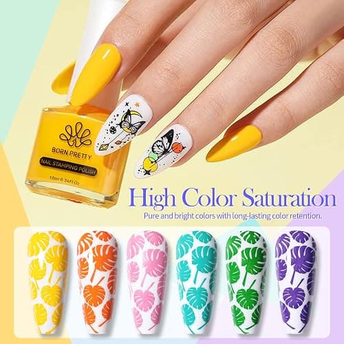 Born Pretty Nail Art Stamping Polish Halloween Nail Polish Set Manicure Print Nails Polish for Stamping Plates 24 Colors Bulk Nail Polish Set Gift Collection thumbnail 3