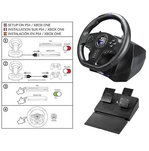 Subsonic Superdrive - SV750 Drive pro sport steering wheel with pedals, paddles shifter and vibration - Xbox Serie X/S, PS4, Xbox One, Switch, PC (programmable for all games) (Xbox Series X/) thumbnail 8