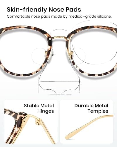 Cyxus Blue Light Glasses Men & Women Blocking UV Anti Eye Fatigue Eyewear Transparent Lens Sleep Better Stylish Frame thumbnail 4