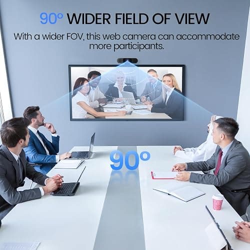 EMEET 1080P Webcam with Microphone, C960 Web Cam, 2 Mics, 90° FOV, USB Type-A & A-to-C Adapter, Plug&Play Computer Camera for Online Calling, Zoom/Teams/Facetime, Switch 2 Camera Support, 2025 Version thumbnail 4