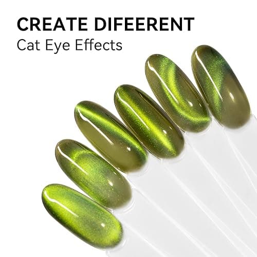 MAYCHAO 15ML Cat Eye Gel Nail Polish 1Pc Aurora Green Gel Polish with Magnet Soak off Holographic Magnetic Nail Polish for Nail Art Manicure Salon DIY at Home, 0.5 OZ thumbnail 4