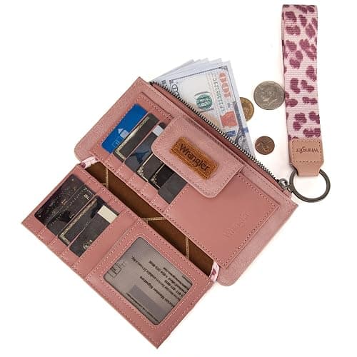 X Wrangler Wallet for Women Ladies Female Card Cases & Money Organizers Wristlet with Wallet Large Clutch with Coin Purse Smooth Zipper and Rfid Lining thumbnail 4