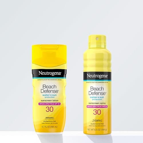 Neutrogena Sunscreen Lotion Beach Defense SPF 30, Face and Body Sunscreen, Hawaii Reef Act 104 Compliant, Octinoxate & Oxybenzone Free, Oil Free, Fast Absorbing Sun Care, 6.7 fl. oz thumbnail 8