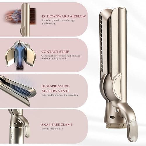 SAZIKA Airflow Smooth Attachment for Shark FlexStyle, Nozzles Attachment for Smooth Hair Style with Less Damage and Breakage for Shark FlexStyle Champagne Stone thumbnail 4