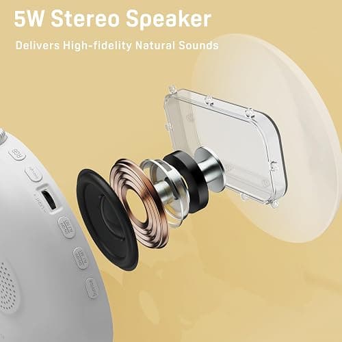 Wake Up Light Sunrise Alarm Clock for Kids, Heavy Sleepers, Bedroom, with Sunrise Simulation, Sleep Aid, Dual Alarms, FM Radio, Snooze, Nightlight, Daylight, 7 Colors, 7 Natural Sounds, Ideal for Gift thumbnail 6