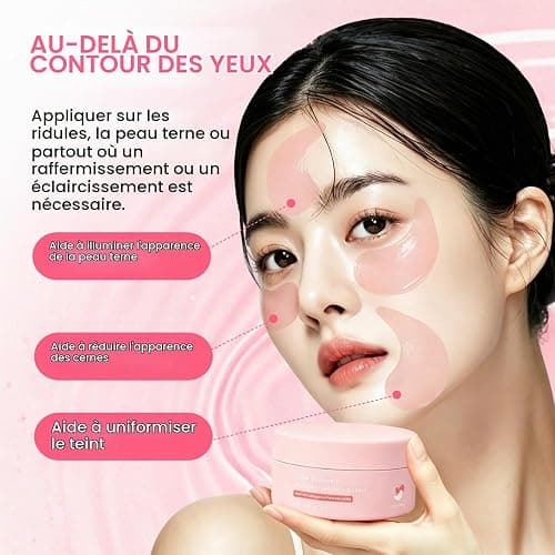 PDRN Collagen Niacinamide Under Eye Patches, Patchs pour les Yeux Hydrogel Pour Cernes, Poches, Antirides et Ridules, Soin Hydratant et Raffermissant Intense, Korean Skincare, 60 Patchs thumbnail 7
