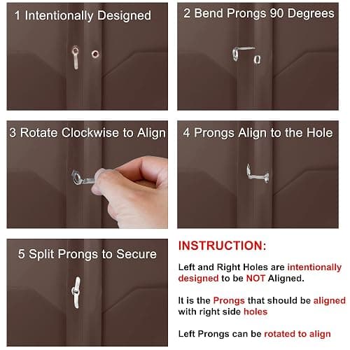 Youngever 6 Pack Heavy Duty Plastic Two Pocket Folders with 3 Prongs, Metal Prongs Fastener, Heavy Duty Plastic 2 Pocket Folder (Brown) thumbnail 5