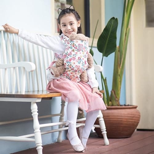 GAGAKU Baby Doll Carrier Stuffed Animal Carrier for Girls Doll Accessory Adjustable Straps for Reborn Baby Dolls - Pink Plum thumbnail 5