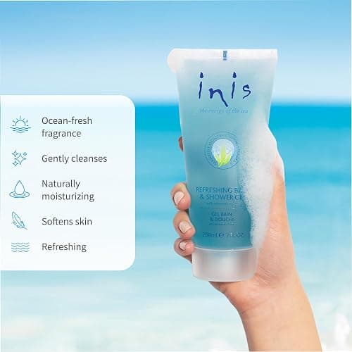Inis the Energy of the Sea Refreshing Bath and Shower Gel - Sulfate Free Body Wash for Women and Men - Ocean Fresh Fragrance - 7 Fluid Ounce thumbnail 4