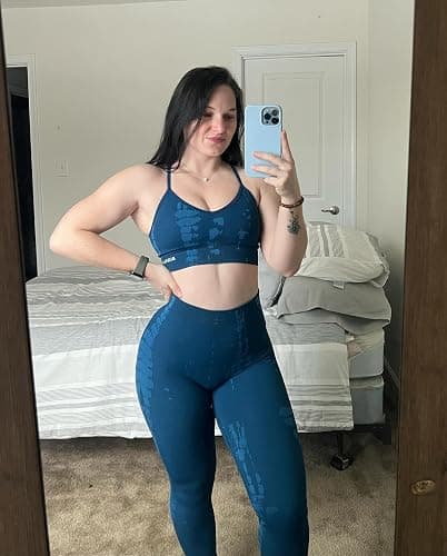 AUROLA Serpent Snake Seamless Scrunch Workout Leggings for Women,Girls Squat Proof Ribbed Thick Active Gym Pants thumbnail 3