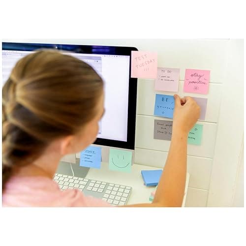 Post-it 100% Recycled Paper Super Sticky Notes, 3 in. x 3 in., 24 Pads, 70 Sheets per Pad, Wanderlust Pastels, School Supplies and Office Products thumbnail 15