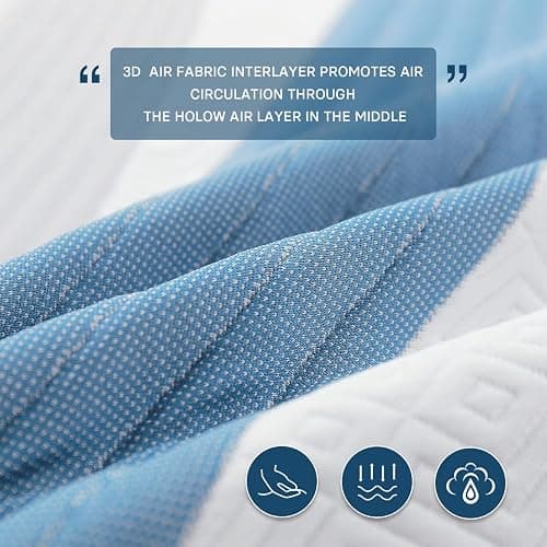 Gotcozy Heated Mattress Pad Queen Size Dual Control - Electric Mattress pad fit up to 15‘’with 10 Heat Seatings & 10 Hour Auto Off ETL Certified Machine Washable(Blue) thumbnail 3