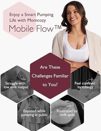 Momcozy M9 Wearable Pump: App-Enabled, Multi-Modes & 15 Levels Personalized Pumping for The Modern Mom thumbnail 7