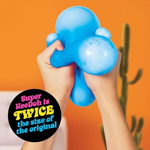 Schylling Brand Original Super Nee Doh Stress Ball Fidget Toy - Huge 4.5" in Diameter - Jumbo Squishy Squeezy Fun - Colors Assorted - Ages 3+ thumbnail 4