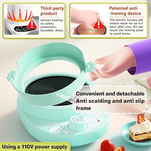 Cicicooie Kids Cooking Sets Real Easy Montessori Kitchen Safe Tools Making for Beginner Cooking Educational (Green) thumbnail 4