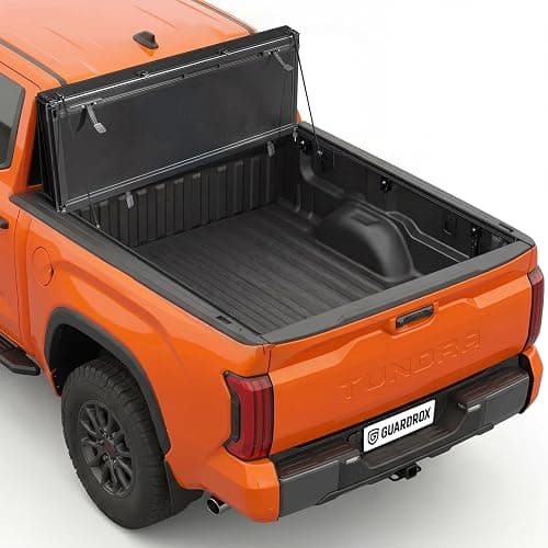 LX5 Low Profile Flip Up Truck Bed Cover for 22-26 Toyota Tundra 5.5ft (67") | Scratch& Weather Resistant FRP Panels, Aluminum Alloy Frame, Flip-Up Design Provides Full Bed Access, No-Drill Installation - Image 1