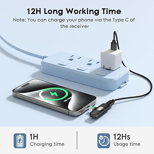 USB C Mini Wireless Lavalier Microphone for iPhone 15 16, iOS and Android Devices - Noise Reduction Lapel Mic for Recording, Clip on Mic, Omni Lav Mic for Video Recording, Tiktok, Youtube, Vlog - Black K1 for USB C thumbnail 4