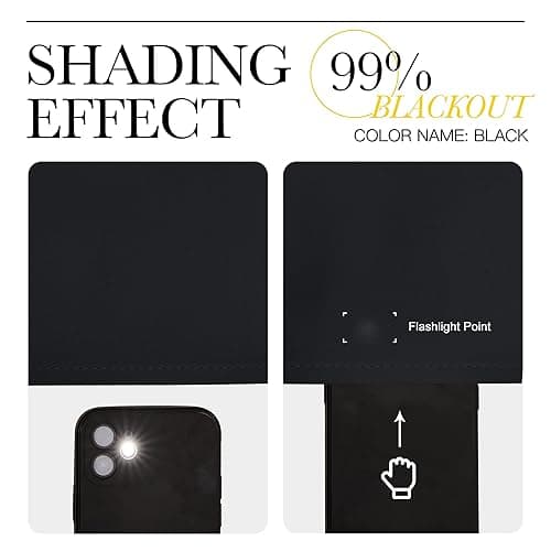 NICETOWN Pitch Black Solid Thermal Insulated Grommet Blackout Curtains/Drapes for Bedroom Window (2 Panels, 42 inches Wide by 63 inches Long, Black) thumbnail 7