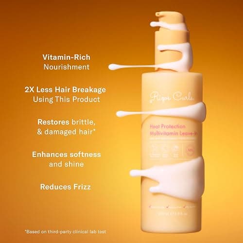 Rizos Curls Multivitamin Leave-In Heat Protection Up to 450°F – Strengthen, Repair & Add Shine to Straight, Wavy, Curly, Coily Hair Types 1a–4c – Sulfate & Paraben Free thumbnail 6