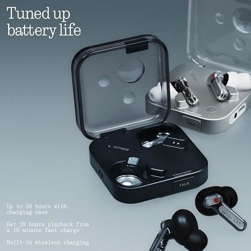Nothing Ear (3) Wireless Earbuds Super Mic 45dB Hybrid Active Noise Cancelling Bluetooth Headphones Hi-Res 6 Mics, 12mm Dynamic Bass Boost, Dual Connect ANC Sport Ear Buds for iPhone Android, Black thumbnail 6