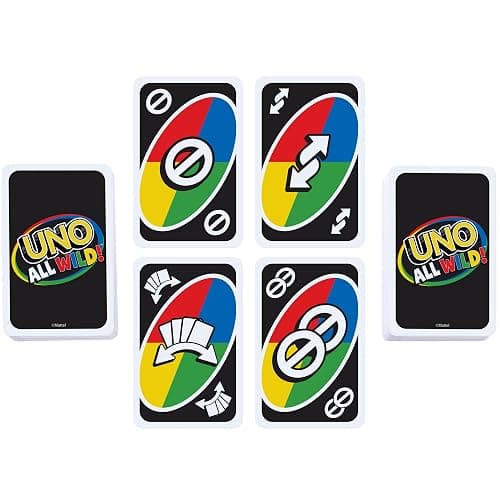 Mattel Games UNO All Wild Card Game with 112 Cards, Toy for Kid, Family & Adult Game Night for Players 7 Years & Older thumbnail 5