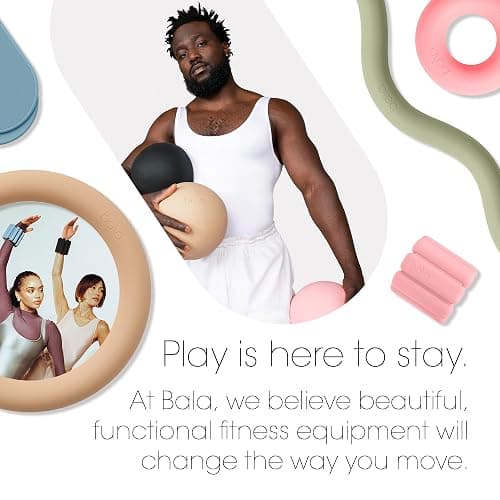 Bala Non-Weighted Exercise Ball - 8" Yoga Ball for Barre, Stretching, Strength & Core Training - Small Pilates Ball Workout Accessory with Mini Pump for Home Gym & Fitness Routines thumbnail 5