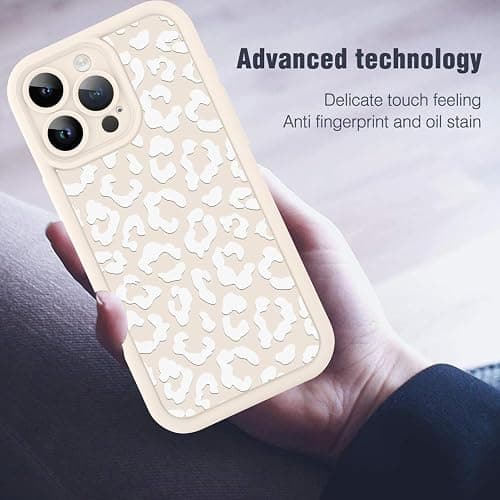 MOWIME Compatible with iPhone 16 Pro Max Case, Cheetah Print Shockproof Soft TPU Protective Cover for Women Girls, Slim Anti Scratch Leopard Case for iPhone 16 Pro Max 6.9 Inch, White thumbnail 7
