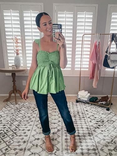 Poetsky Summer Beach Tanks for Women Sexy Going Out Tops Cute Peplum Babydoll Shirts thumbnail 4