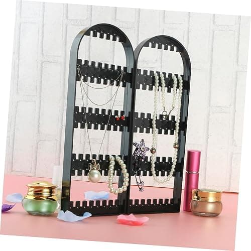 Holibanna Plastic Jewelry Display Stand Organizer Rack for Necklaces Rings and Bracelets Design for Black Jewelry Holder for Neat and Chic Look thumbnail 4