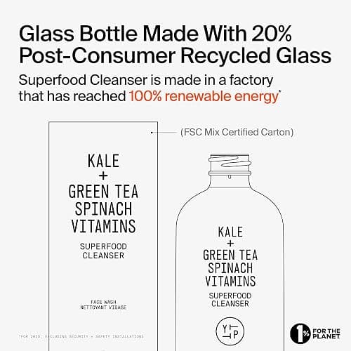 Youth To The People Superfood Cleanser - Kale + Spinach Hydrating Face Wash | Antioxidant-Rich Daily Facial Cleanser - Refillable, pH-balanced, Non-drying, Gentle Makeup Remover, All Skin Types, Vegan thumbnail 14