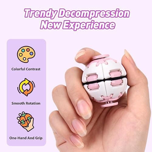 AFN Fidget Spinner Toy, Fidget Ball, Squishy Ball, Press to Spin Gear Sphere,Fidget Spinner Rotating Stress Ball Gift for Halloween Christmas Adults Child, Cool Gadgets Gift thumbnail 5