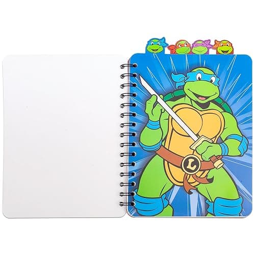 Inkology: 4 Tab Journal: Teenage Mutant Ninja Turtles - 160 Dot Pages, TMNT Spiral Notebook, Character Dividers, Writing-Notes-Dreams-Doodles, Kids 3+ thumbnail 3