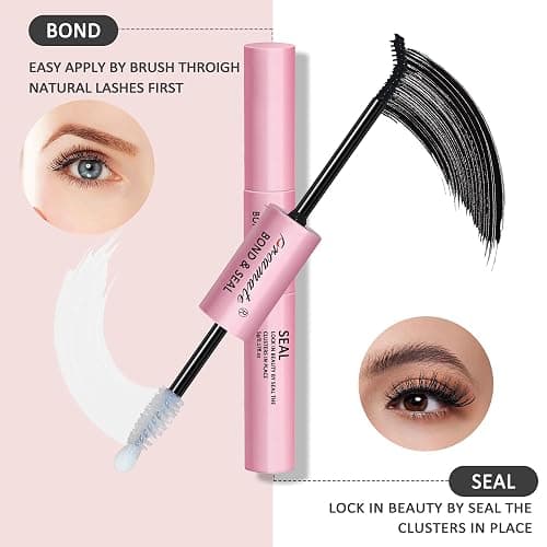 Eyelashes Glue Eyelash Bond and Seal Super Strong Hold Cluster Lash Adhesive Latex Free Waterproof Cluster Lash Glue for Eyelash Extension (5g bond +5g Seal) thumbnail 3