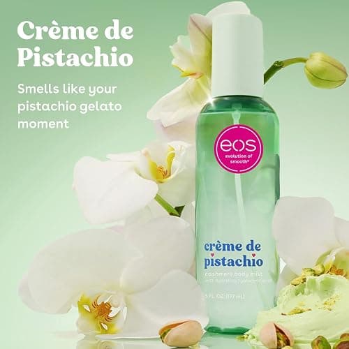 eos Cashmere Body Mist, Crème de Pistachio, Body Spray for Women, Pistachio Perfume, Hair Mist, Moisturizing, Hyaluronic Acid, Glycerin, Vegan, Cruelty-free, 6 fl oz thumbnail 2