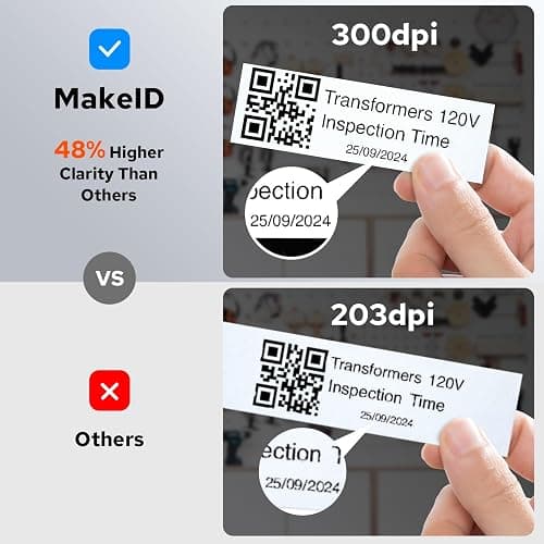 Makeid P31 Industrial Label Maker, Thermal Transfer Label Printer Portable Bluetooth Labeler with 0.71" W x 26.24ft L Label, Wire and Cable Labeling Machine for Job Sites, Fast Creat and Print Label thumbnail 4