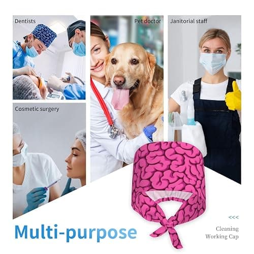 Working Cap Breathable Unisex Women Men Elastic Bandage Tie Back Hats Scrub Nursing Doctor Surgeon Cap thumbnail 8