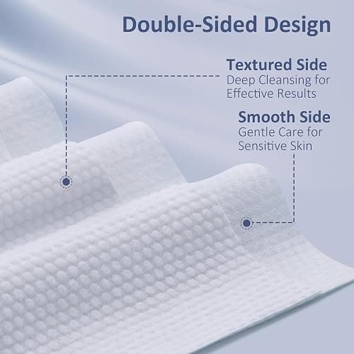 Ourmed Life Face Towels, Disposable Biodegradable Clean Facial Towels for Sensitive Skin, Lint- free Face Cloths for Makeup Remover, Skincare and Women Cleaning, Dry Wipes,100 Count Dot Texture thumbnail 5